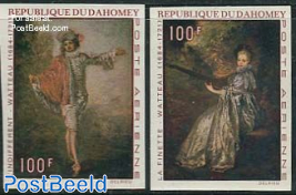 Watteau paintings 2v, Imperforated