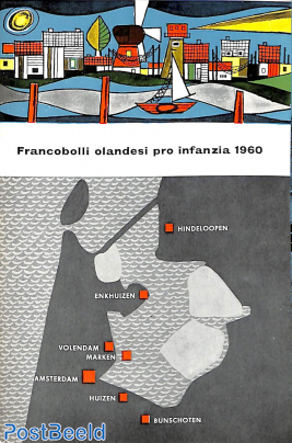 Original Dutch promotional folder from 1960, Child welfare, Italian language