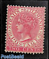 Straits Settlements, 2c, Stamp out of set