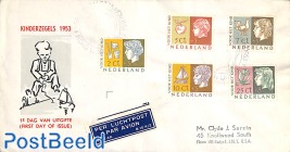 Child welfare FDC, closed flap, very light cancellation