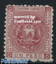1p carminerosa, perf. 11, Stamp out of set