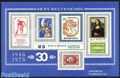 30 years stamps s/s blue border
