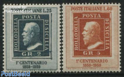 Sicilia stamp centenary 2v