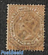 Straits Settlements, 2c, WM Crown-CC, Stamp out of set