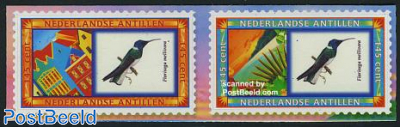 Personal stamps 2v (bird picture may vary)