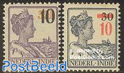 Definitives, overprints 2v