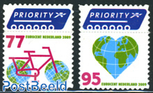 Priority stamps 2v s-a