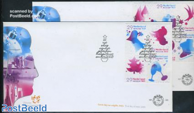 Christmas 10v FDC (2 envelopes)