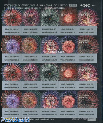 Christmas lottery stamps minisheet (2x10v)