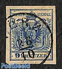 9Kr, Without WM, Stamp out of set