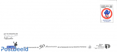 Envelope 50c, 50 years declaration of human rights (large cover)