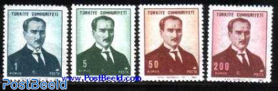 Definitives, Ataturk 4v
